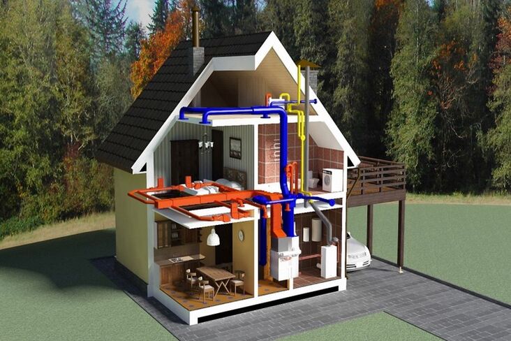 Bauen Sie ein Haus mit energiesparenden Technologien